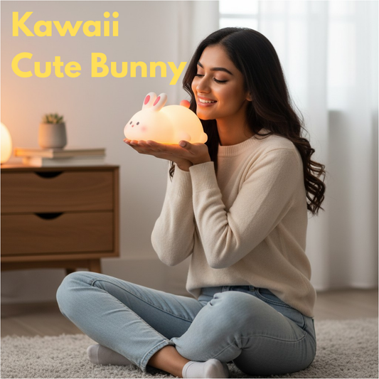 Kawaii Cute Bunny Night Lamp USB Rechargeable