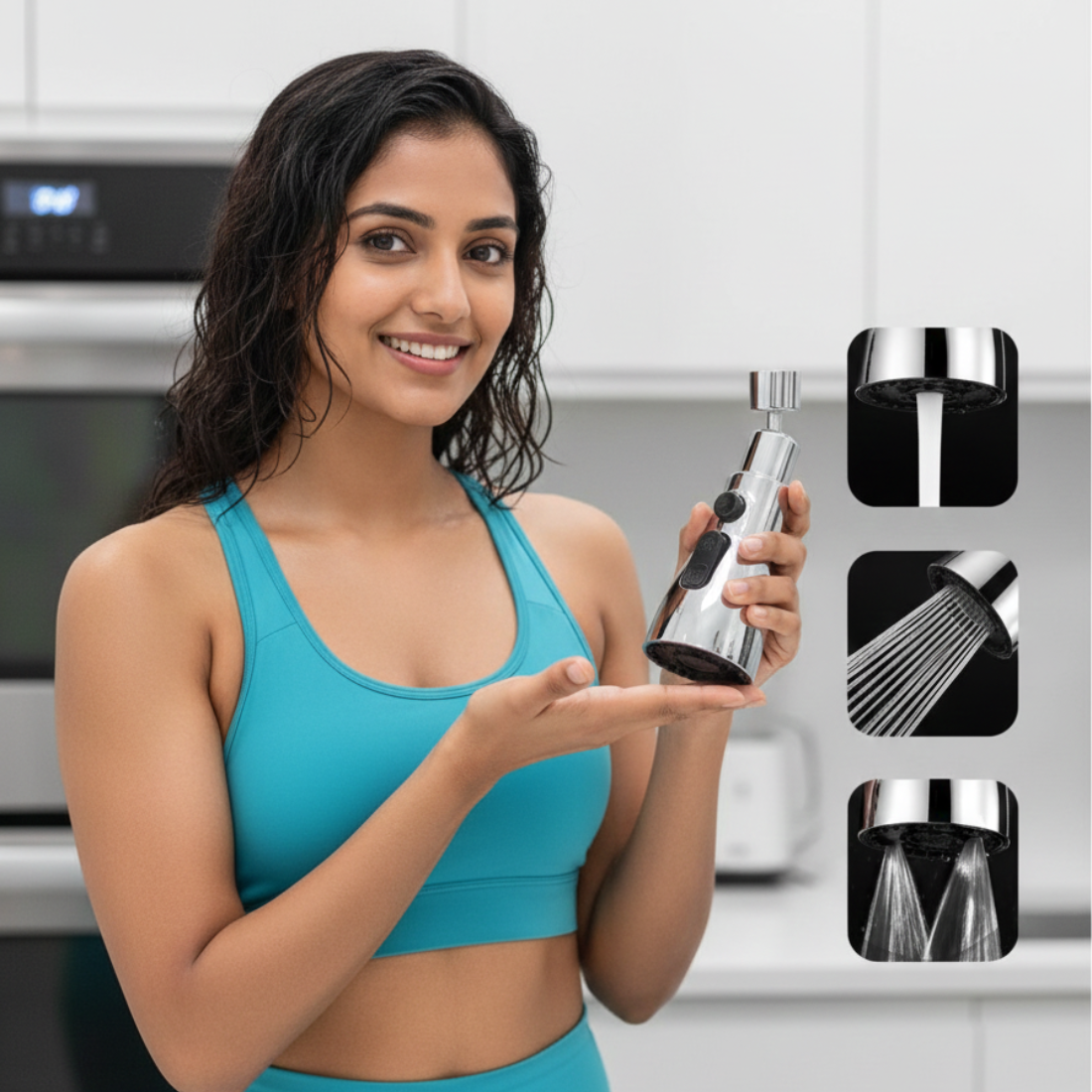 Kitchen Sink Faucet - 3 Modes