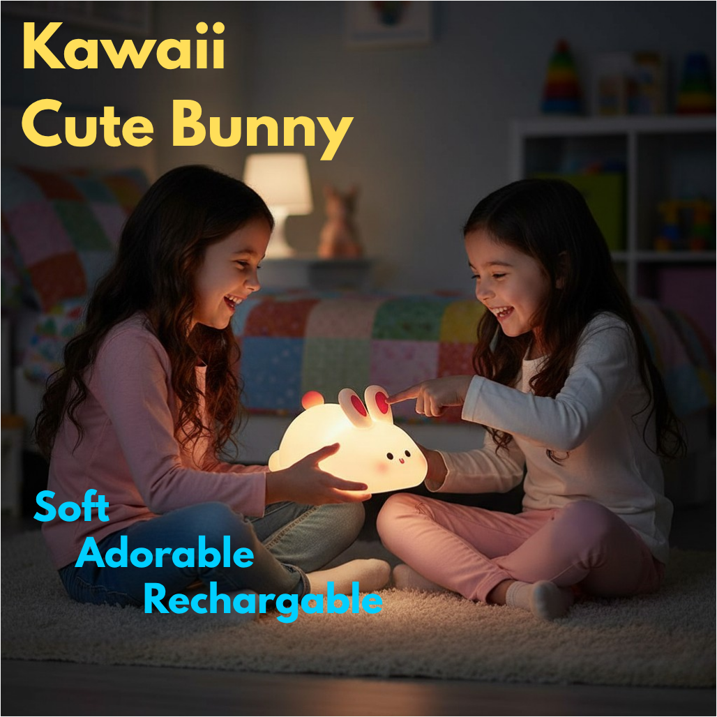 Kawaii Cute Bunny Night Lamp USB Rechargeable
