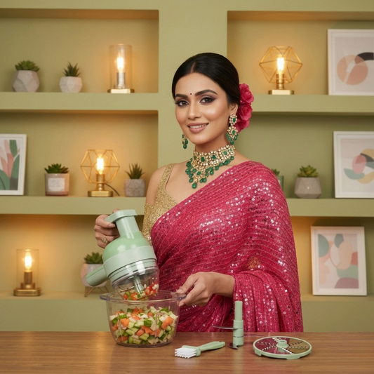 4 in 1 Portable Electric Vegetable Cutter Set